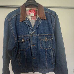 Men's Marlboro Jean Jacket with leather collar